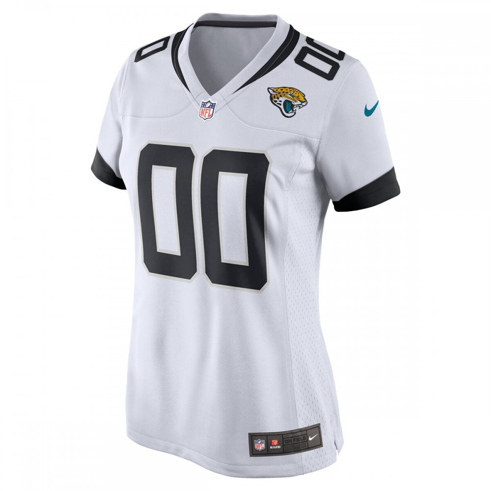 Jacksonville Jaguars Nike Women's Custom Game Jersey - White-GridironStore